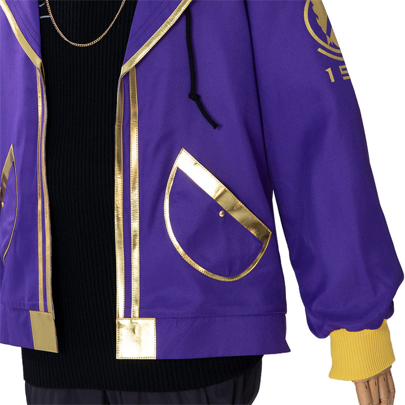 Virtual YouTuber Shxtou Shoto Cosplay Costumes Anime Purple Uniform Halloween 2022 - Image 16
