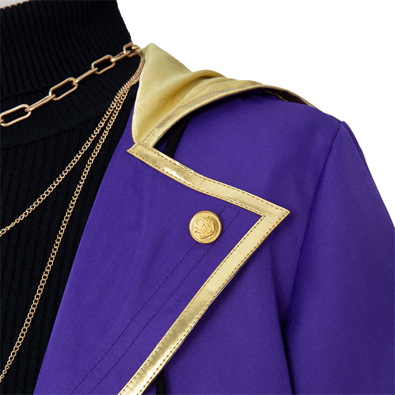 Virtual YouTuber Shxtou Shoto Cosplay Costumes Anime Purple Uniform Halloween 2022 - Image 11