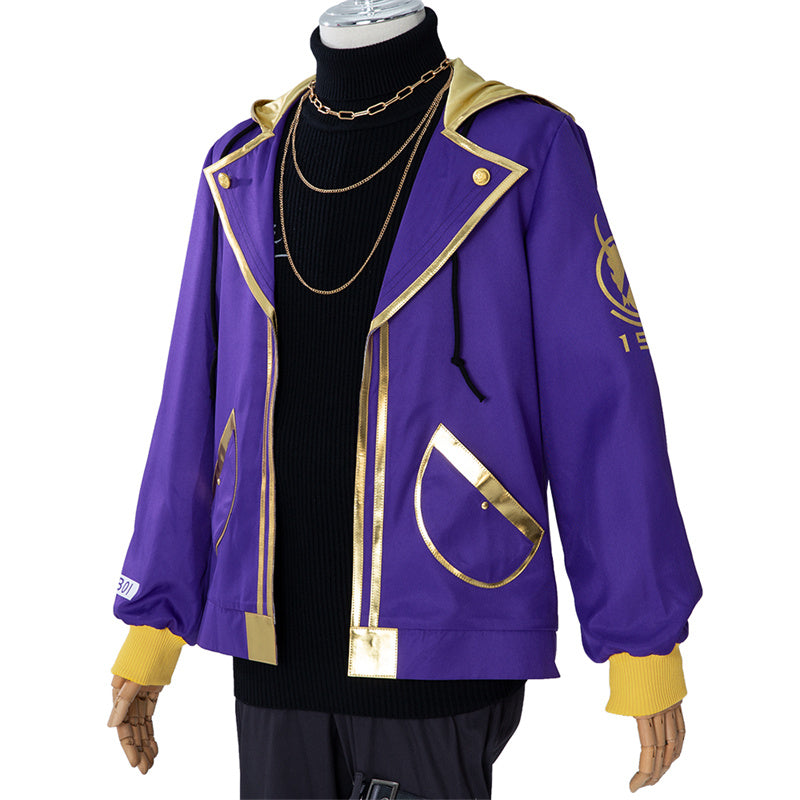Virtual YouTuber Shxtou Shoto Cosplay Costumes Anime Purple Uniform Halloween 2022 - Image 3