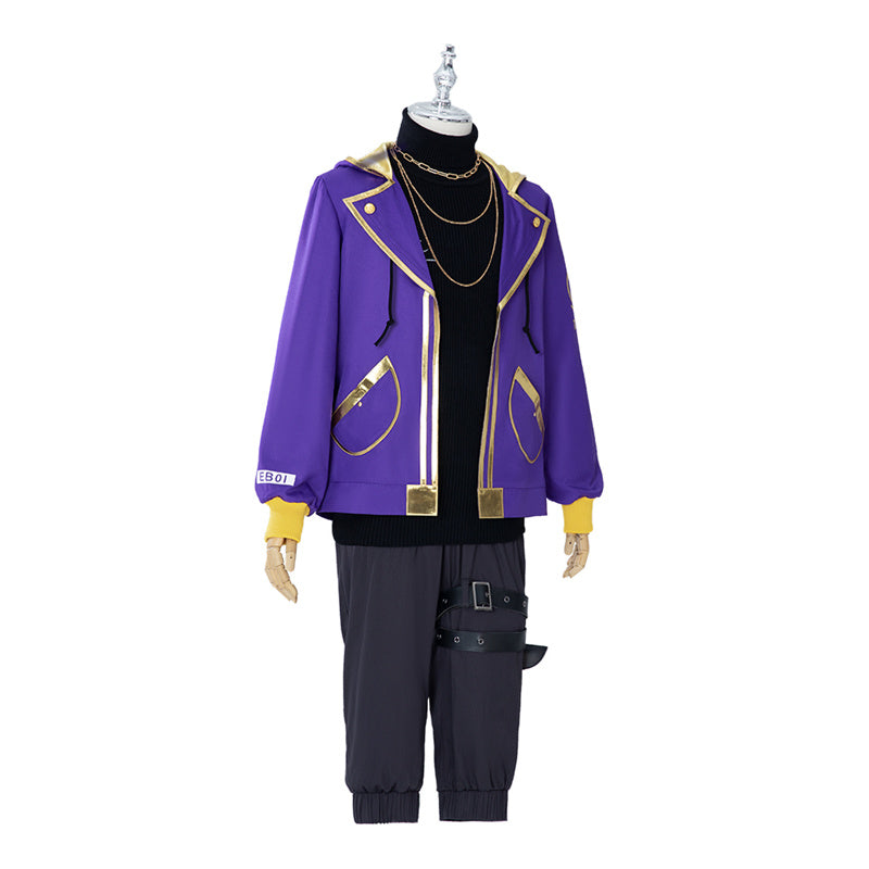 Virtual YouTuber Shxtou Shoto Cosplay Costumes Anime Purple Uniform Halloween 2022 - Image 5