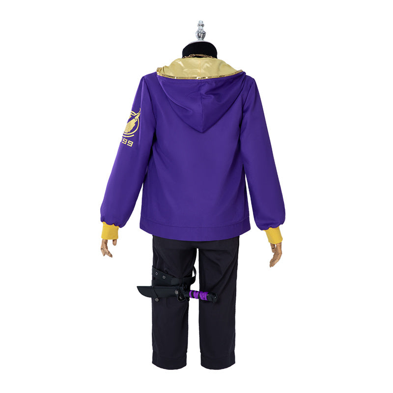 Virtual YouTuber Shxtou Shoto Cosplay Costumes Anime Purple Uniform Halloween 2022 - Image 6