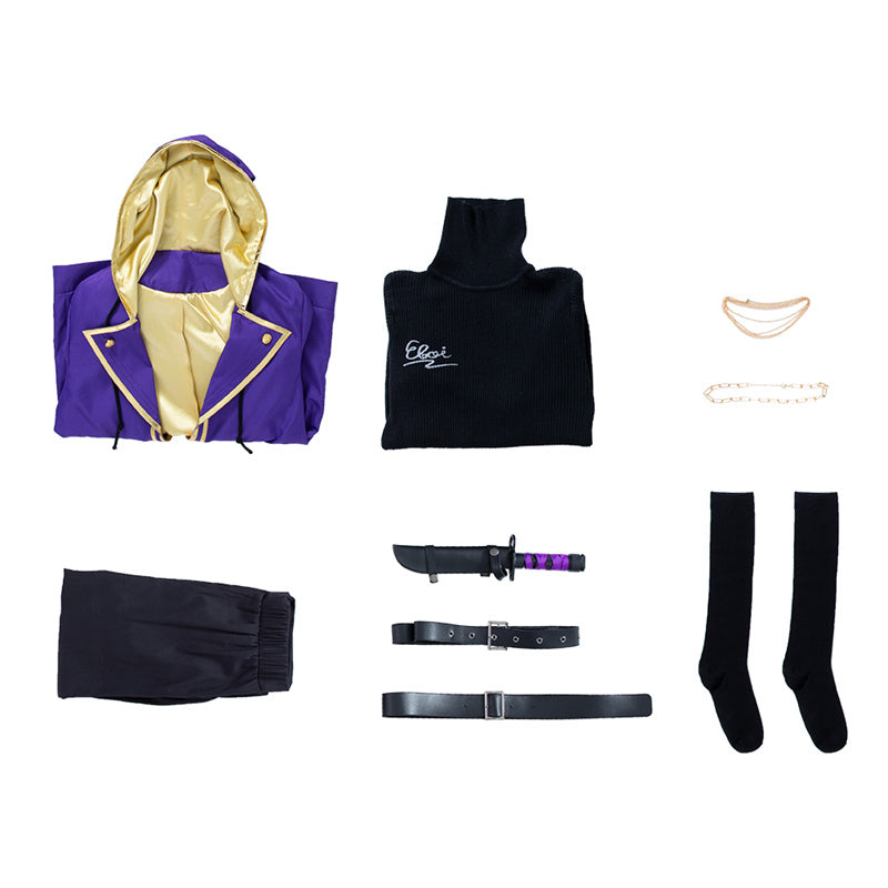 Virtual YouTuber Shxtou Shoto Cosplay Costumes Anime Purple Uniform Halloween 2022 - Image 24