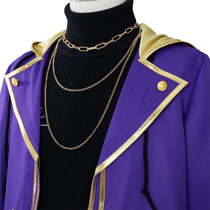 Virtual YouTuber Shxtou Shoto Cosplay Costumes Anime Purple Uniform Halloween 2022 - Image 9