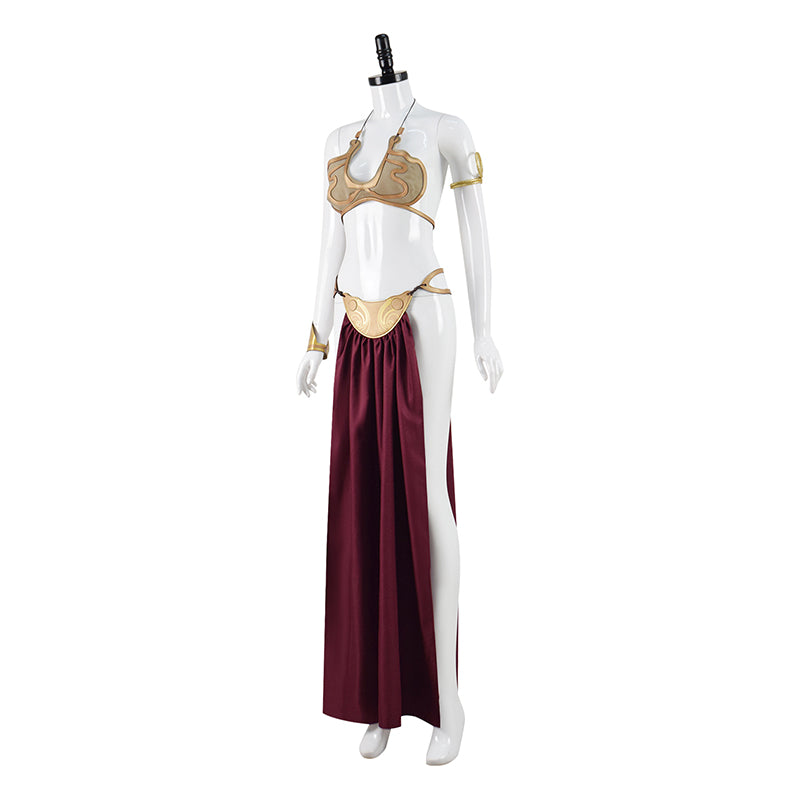 Slave Leia Costume Star Wars 3 Return of the Jedi Cosplay Sexy Girl Bikini Halloween Outfit - Image 2