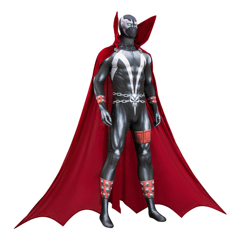Spawn Cosplay Costumes Superhero Albert Simmons Jumpsuit with Cloak Halloween Outfit - Image 3