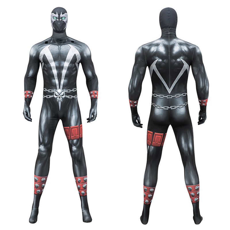 Spawn Cosplay Costumes Superhero Albert Simmons Jumpsuit with Cloak Halloween Outfit - Image 6