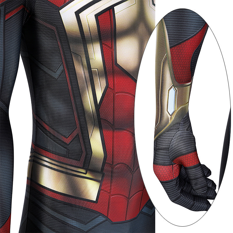 Spider-Man 3 Costume Spiderman No Way Home Peter Parker Cosplay Superhero Gold Jumpsuit - Image 16