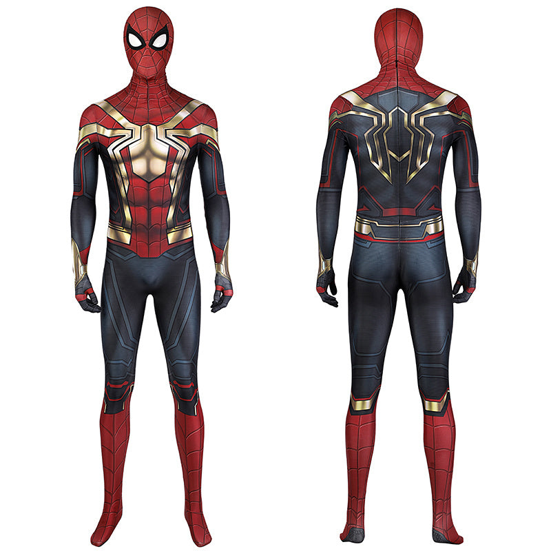 Spider-Man 3 Costume Spiderman No Way Home Peter Parker Cosplay Superhero Gold Jumpsuit - Image 2