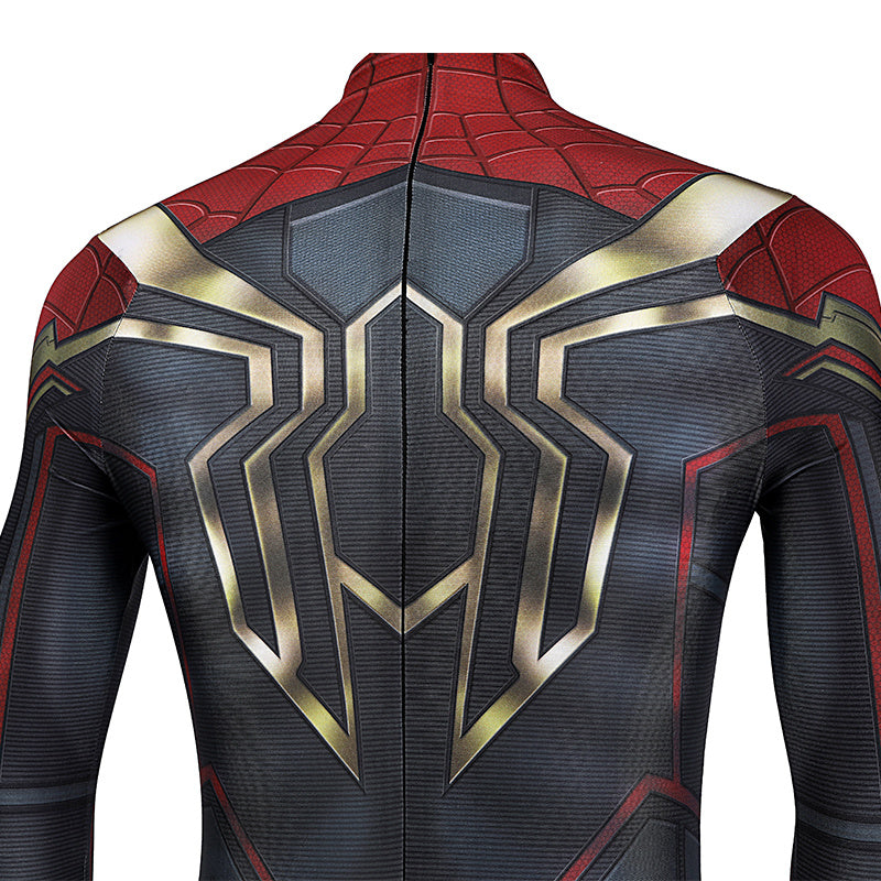 Spider-Man 3 Costume Spiderman No Way Home Peter Parker Cosplay Superhero Gold Jumpsuit - Image 8