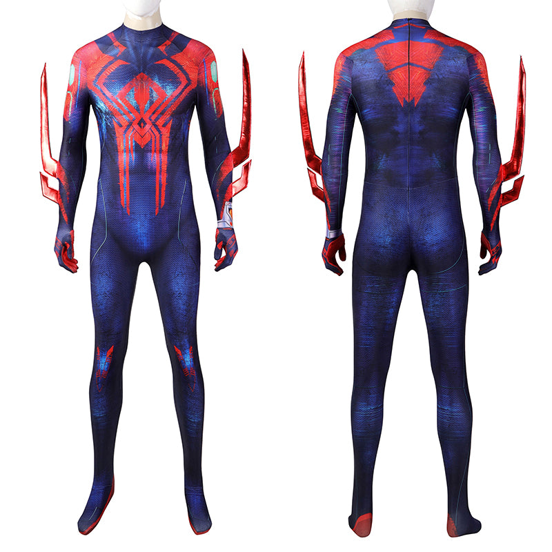 SPIDER MAN Across the Spider-Verse Spider-man 2099 Cosplay Costume Jumpsuit - Image 3