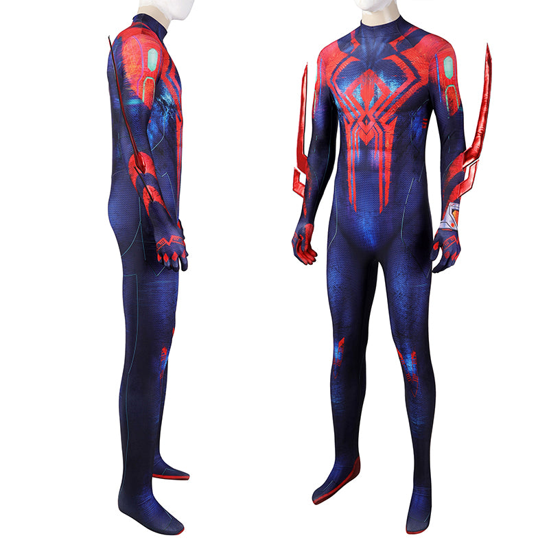 SPIDER MAN Across the Spider-Verse Spider-man 2099 Cosplay Costume Jumpsuit - Image 4