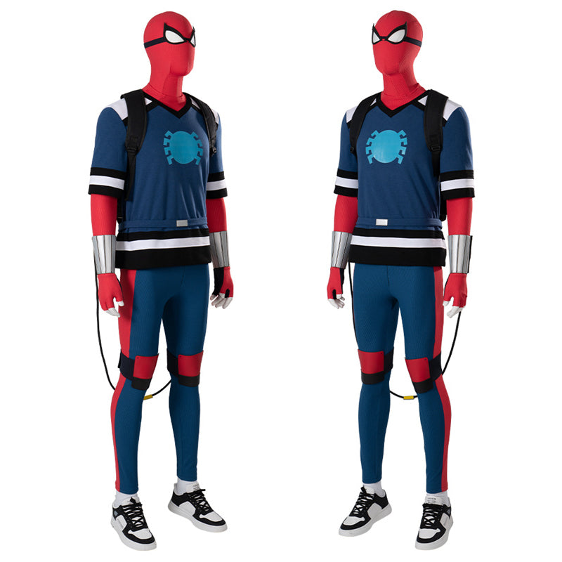 Spider-Man: Freshman Year Cosplay Costume Spiderman Peter Parker Halloween Suit With Shoes Bag - Image 2