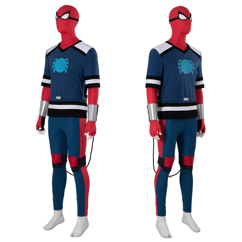 Spider-Man: Freshman Year Cosplay Costume Spiderman Peter Parker Halloween Suit With Shoes Bag - Image 4