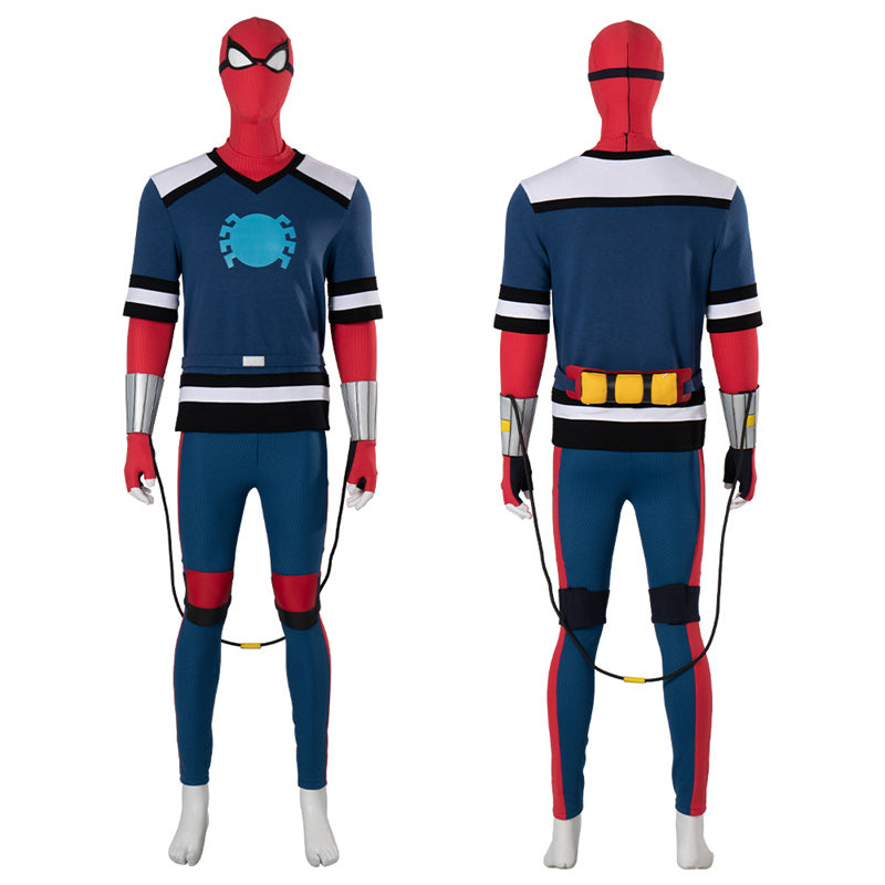 Spider-Man: Freshman Year Cosplay Costume Spiderman Peter Parker Halloween Suit With Shoes Bag - Image 3