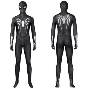 Spider-Man Venom Suit Spiderman Miles Morales PS5 Cosplay Costume Symbiote Black Suit
