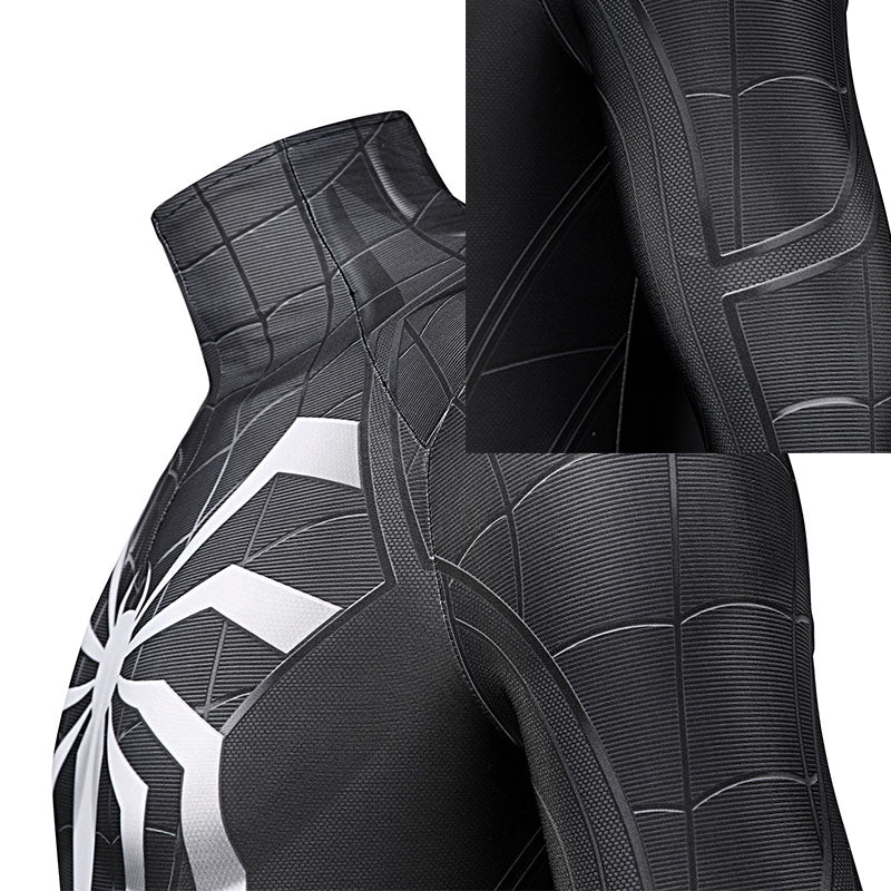 Spider-Man Venom Suit Spiderman Miles Morales PS5 Cosplay Costume Symbiote Black Suit - Image 11