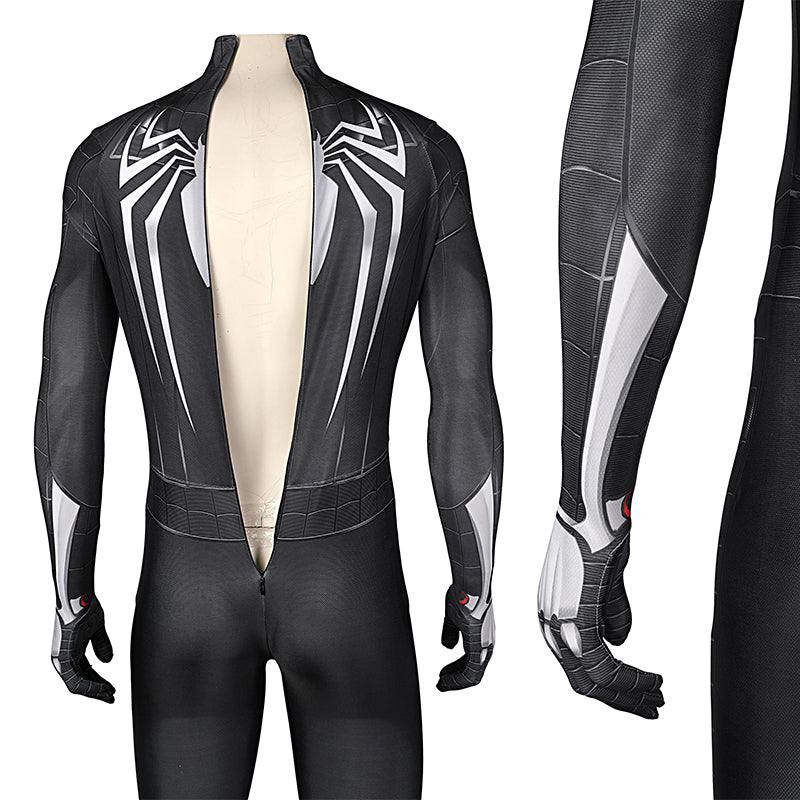 Spider-Man Venom Suit Spiderman Miles Morales PS5 Cosplay Costume Symbiote Black Suit - Image 13