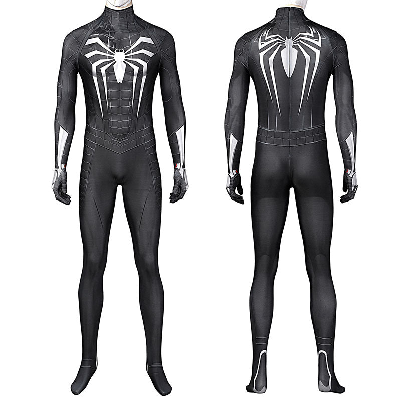 Spider-Man Venom Suit Spiderman Miles Morales PS5 Cosplay Costume Symbiote Black Suit - Image 2