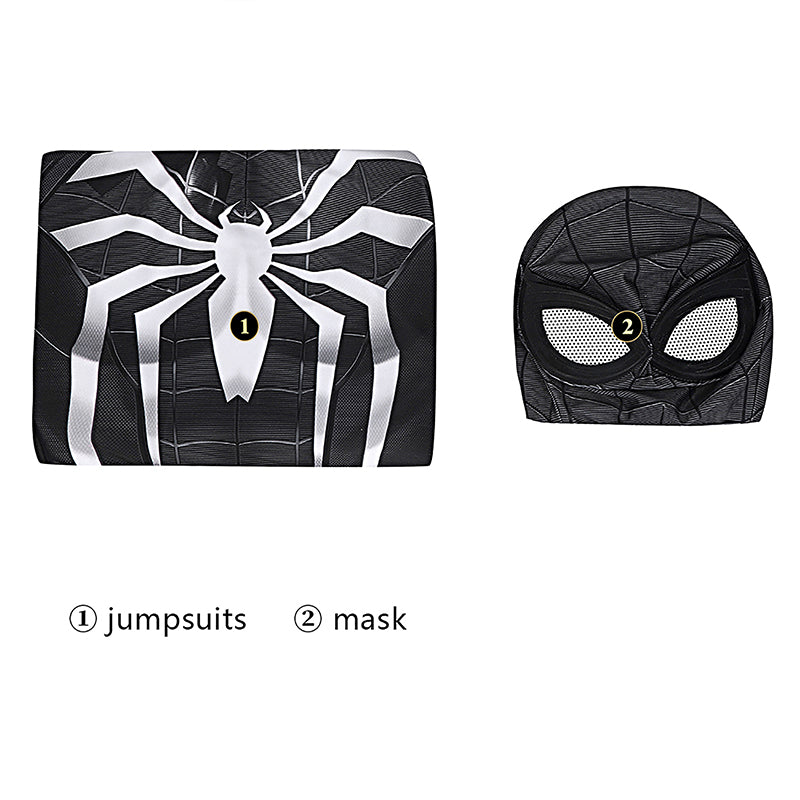 Spider-Man Venom Suit Spiderman Miles Morales PS5 Cosplay Costume Symbiote Black Suit - Image 4