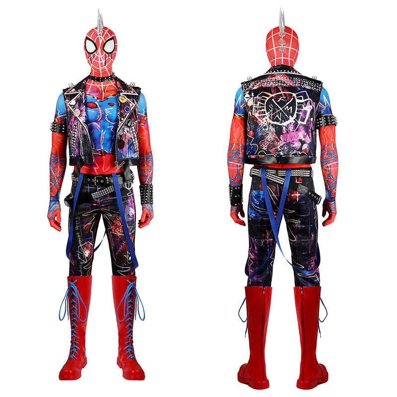 Spider-Man: Across the Spider-Verse Cosplay Hobie Brown Spider-Punk Costume Outfit - Image 3