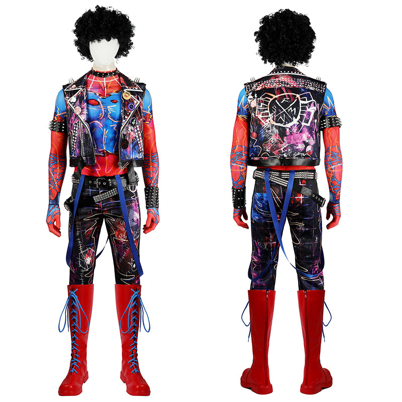 Spider-Man: Across the Spider-Verse Cosplay Hobie Brown Spider-Punk Costume Outfit - Image 2