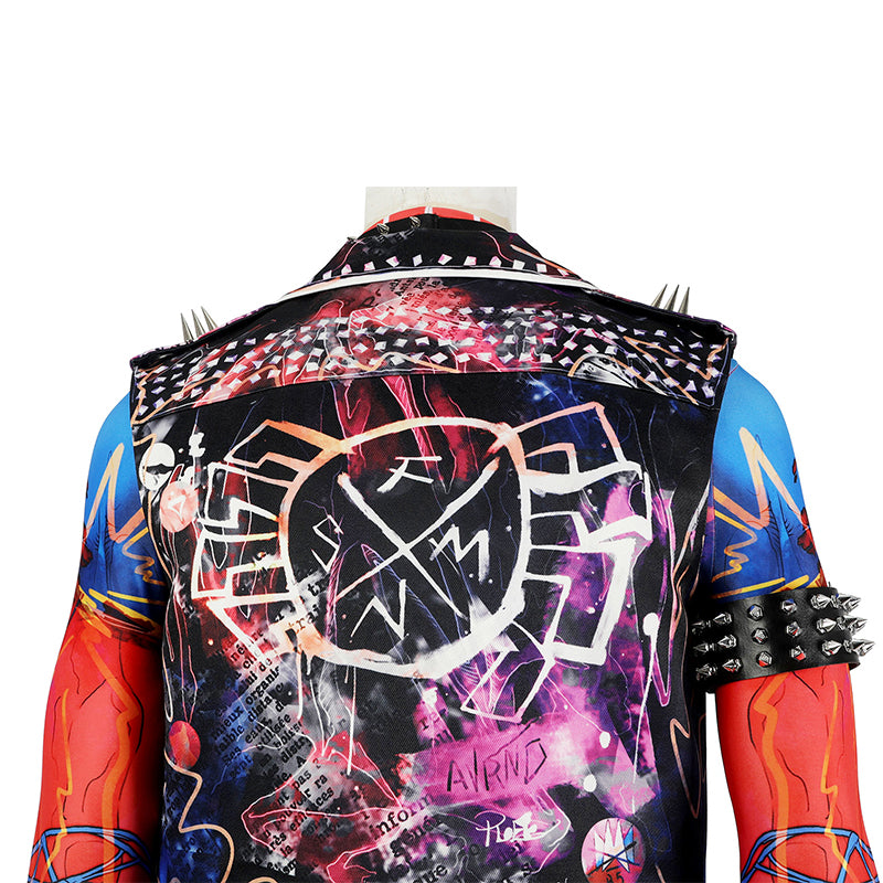 Spider-Man: Across the Spider-Verse Cosplay Hobie Brown Spider-Punk Costume Outfit - Image 18