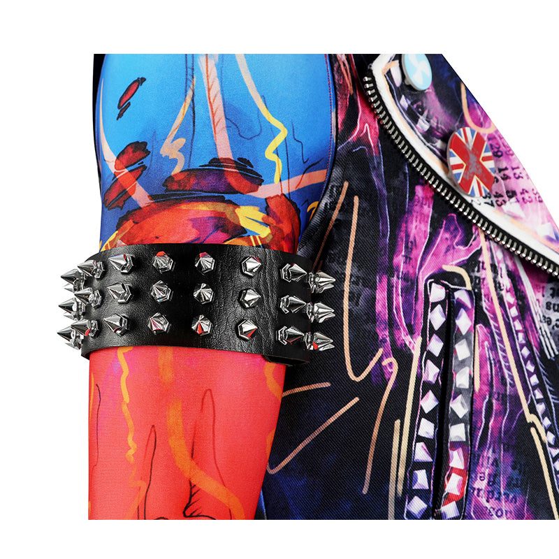 Spider-Man: Across the Spider-Verse Cosplay Hobie Brown Spider-Punk Costume Outfit - Image 23