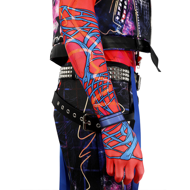 Spider-Man: Across the Spider-Verse Cosplay Hobie Brown Spider-Punk Costume Outfit - Image 20
