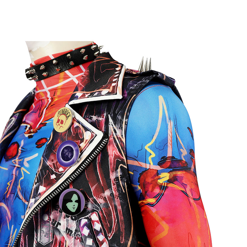 Spider-Man: Across the Spider-Verse Cosplay Hobie Brown Spider-Punk Costume Outfit - Image 17