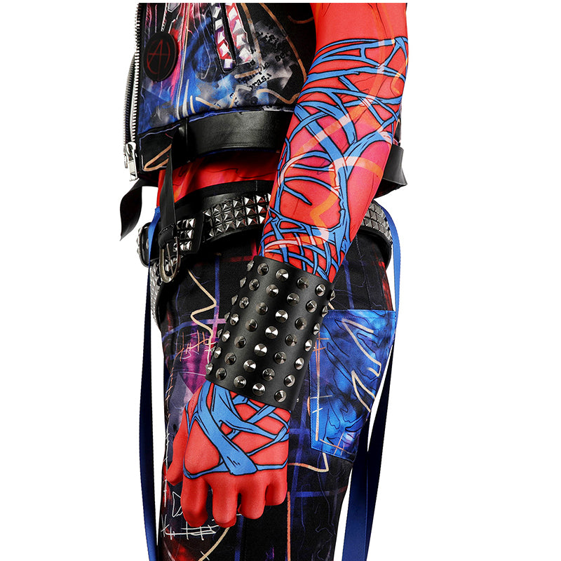 Spider-Man: Across the Spider-Verse Cosplay Hobie Brown Spider-Punk Costume Outfit - Image 21