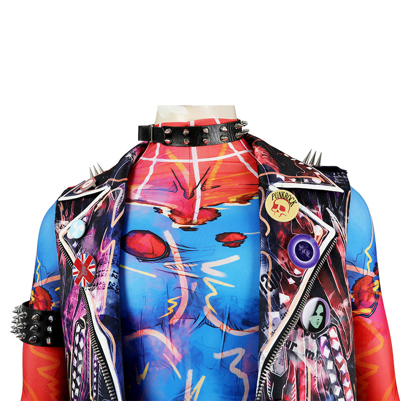 Spider-Man: Across the Spider-Verse Cosplay Hobie Brown Spider-Punk Costume Outfit - Image 16