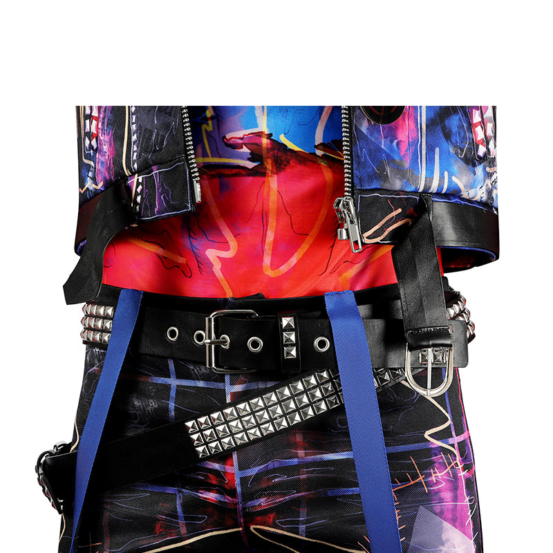 Spider-Man: Across the Spider-Verse Cosplay Hobie Brown Spider-Punk Costume Outfit - Image 19