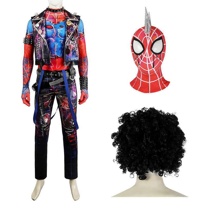 Spider-Man: Across the Spider-Verse Cosplay Hobie Brown Spider-Punk Costume Outfit - Image 6
