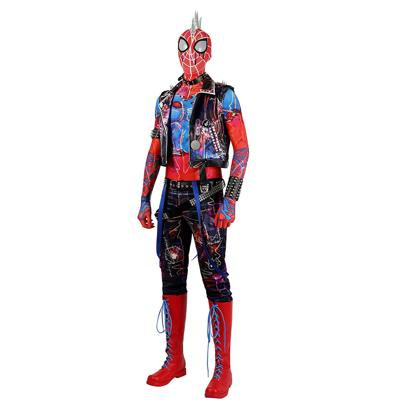 Spider-Man: Across the Spider-Verse Cosplay Hobie Brown Spider-Punk Costume Outfit - Image 7