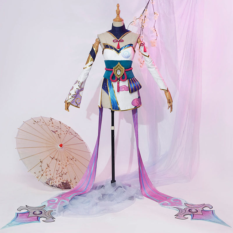 League of Legends The Starchild Soraka Cosplay Costume Game Skin Spirit Blossom Dress Suit - Image 2
