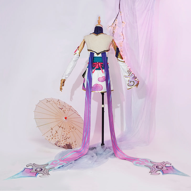 League of Legends The Starchild Soraka Cosplay Costume Game Skin Spirit Blossom Dress Suit - Image 4