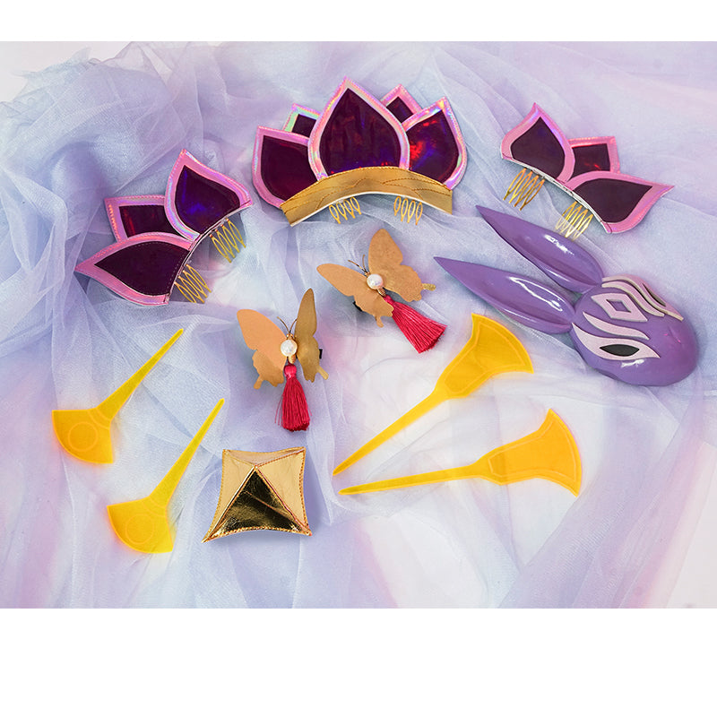 League of Legends The Starchild Soraka Cosplay Costume Game Skin Spirit Blossom Dress Suit - Image 5