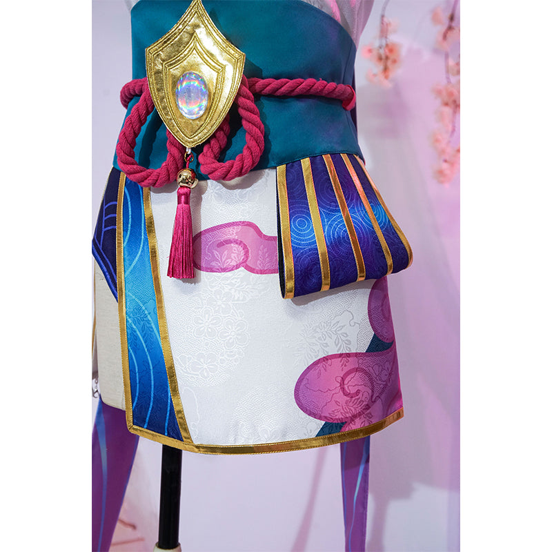 League of Legends The Starchild Soraka Cosplay Costume Game Skin Spirit Blossom Dress Suit - Image 11
