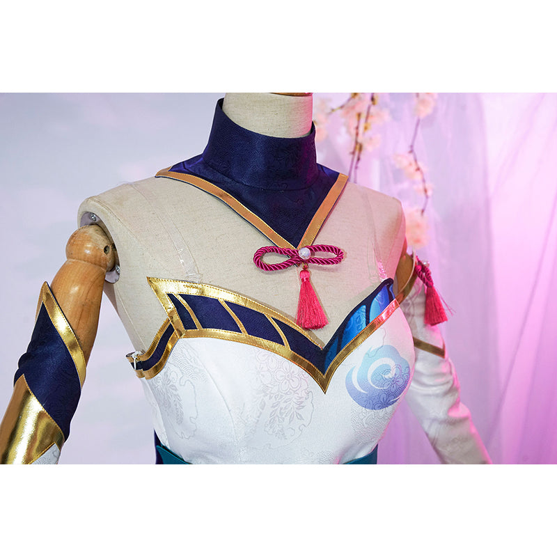 League of Legends The Starchild Soraka Cosplay Costume Game Skin Spirit Blossom Dress Suit - Image 9