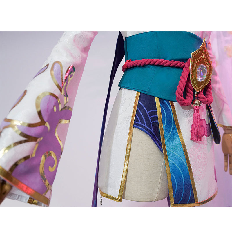 League of Legends The Starchild Soraka Cosplay Costume Game Skin Spirit Blossom Dress Suit - Image 12