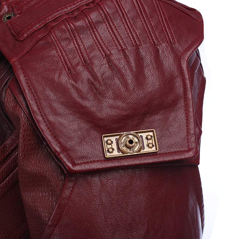 Star Lord Costume Guardians of The Galaxy 2 Cosplay Peter Quill Red Coat With Boots - Image 13