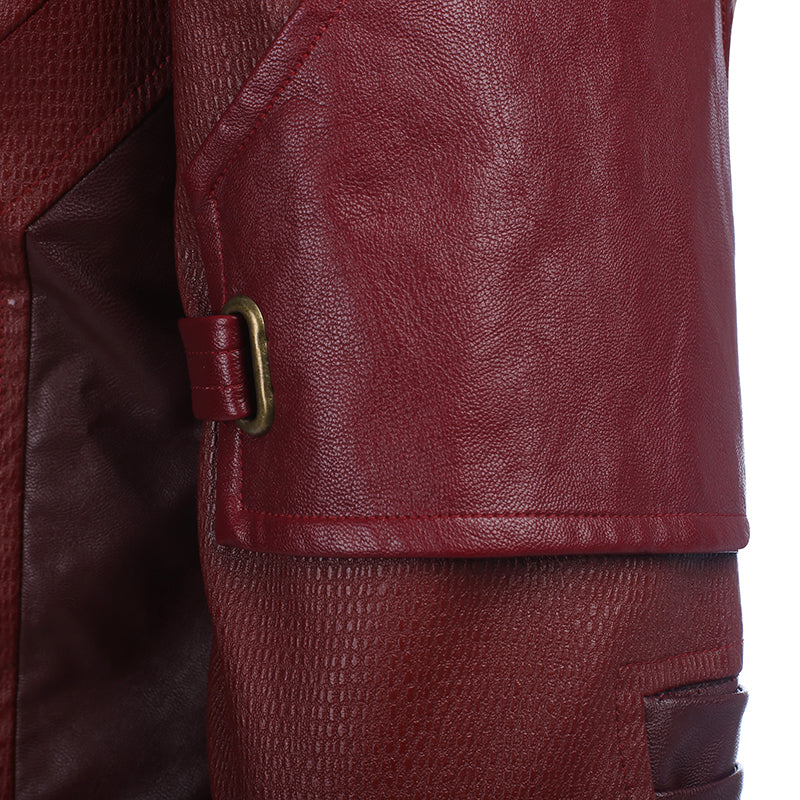 Star Lord Costume Guardians of The Galaxy 2 Cosplay Peter Quill Red Coat With Boots - Image 14