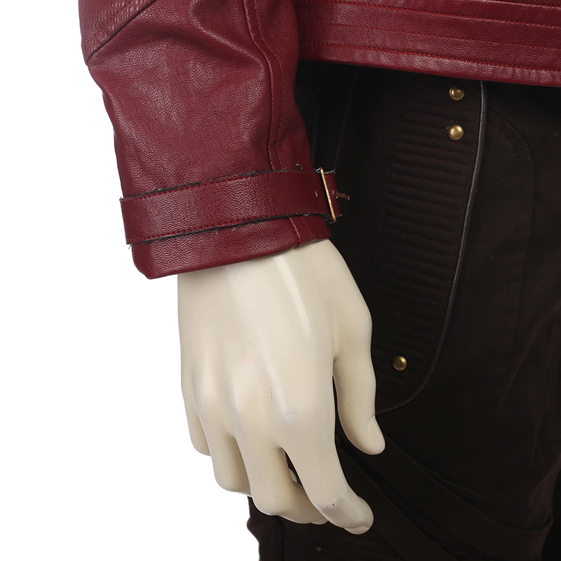 Star Lord Costume Guardians of The Galaxy 2 Cosplay Peter Quill Red Coat With Boots - Image 16