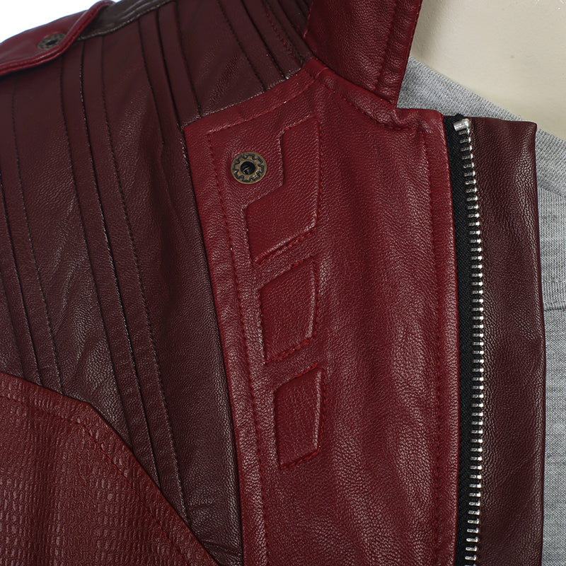 Star Lord Costume Guardians of The Galaxy 2 Cosplay Peter Quill Red Coat With Boots - Image 17