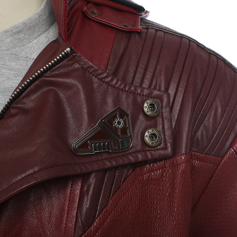 Star Lord Costume Guardians of The Galaxy 2 Cosplay Peter Quill Red Coat With Boots - Image 19