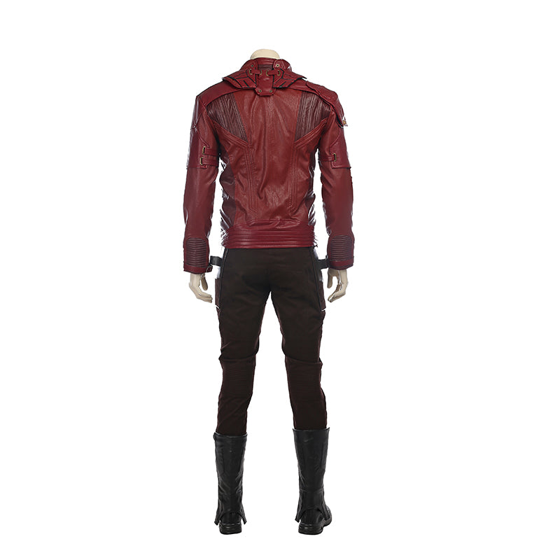 Star Lord Costume Guardians of The Galaxy 2 Cosplay Peter Quill Red Coat With Boots - Image 8