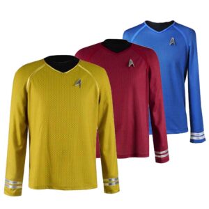Star Trek Into Darkness Yellow Shirt Star fleet Uniform Cosplay Costume