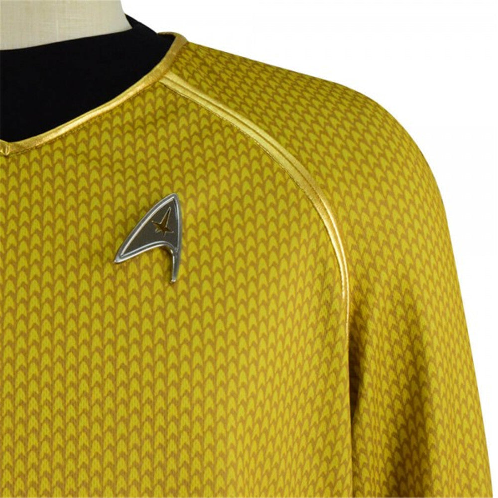 Star Trek Into Darkness Yellow Shirt Star fleet Uniform Cosplay Costume - Image 15