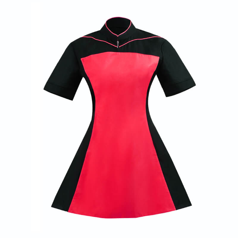 Star Trek TNG Red Uniform Dress Skant Uniform Cosplay Costume - Image 2
