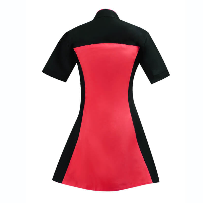 Star Trek TNG Red Uniform Dress Skant Uniform Cosplay Costume - Image 4